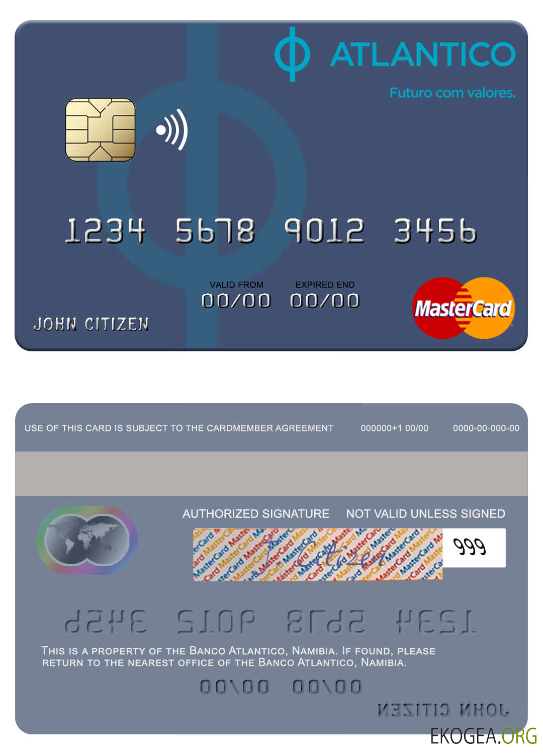 Namibie Banco Atlantico mastercard
